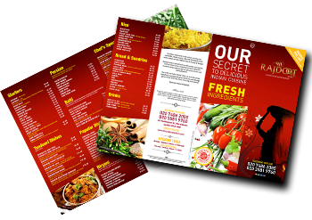 ChefOnline Takeaway Menu Leaflet