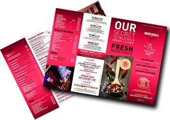 ChefOnline Takeaway Menu Leaflet